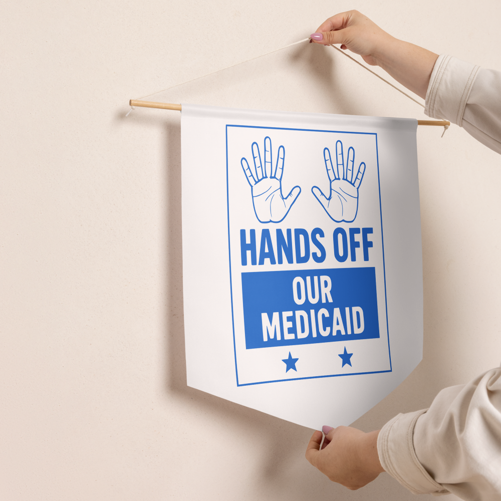 Hands Off _Pennant banner