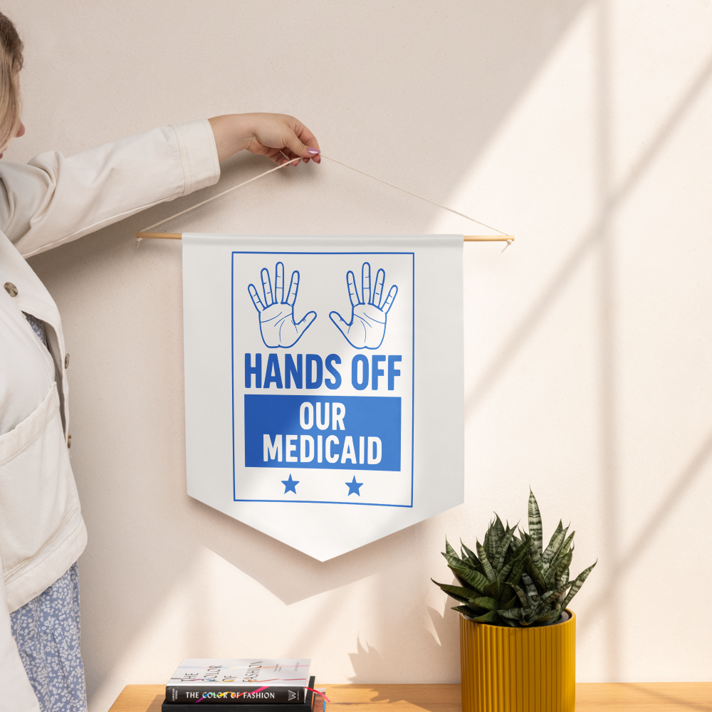Hands Off _Pennant banner